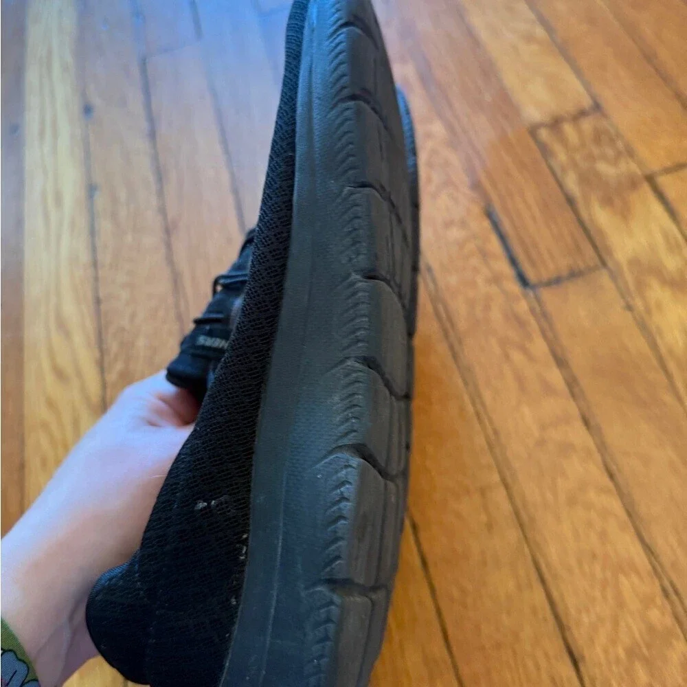 Skechers women’s Black Slip-On Mesh Walking Shoes